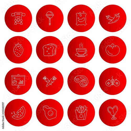 Set Of Universal 16 Icons