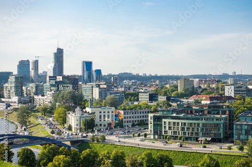 VILNIUS, LITHUANIA - September 2, 2017: view of modern Buildings around Vilnius, Lithuanian