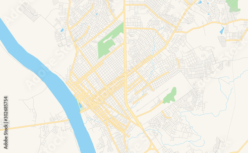 Printable street map of Imperatriz, Brazil