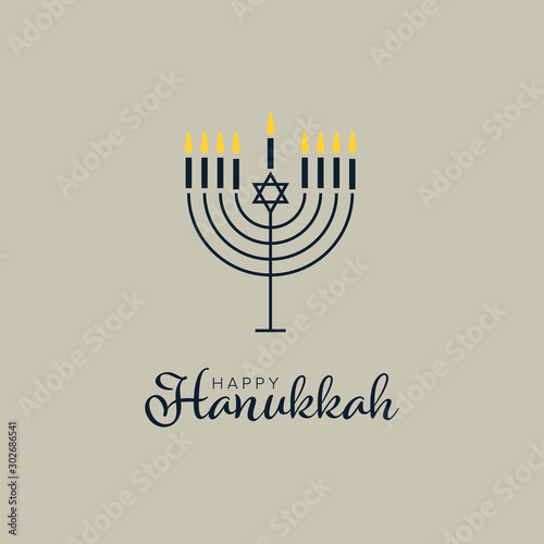 Happy hanukkach day card template