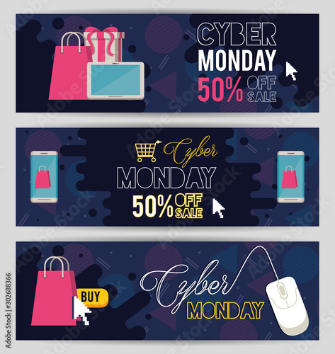 bundle of cyber monday day posters