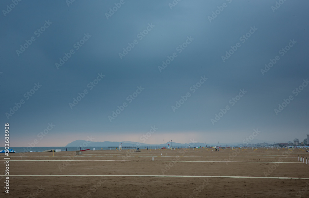 Rimini Italy. Coast. Adriatic Sea. Beach and sea Rimini Italy. Coast. Adriatic Sea. Beach and sea