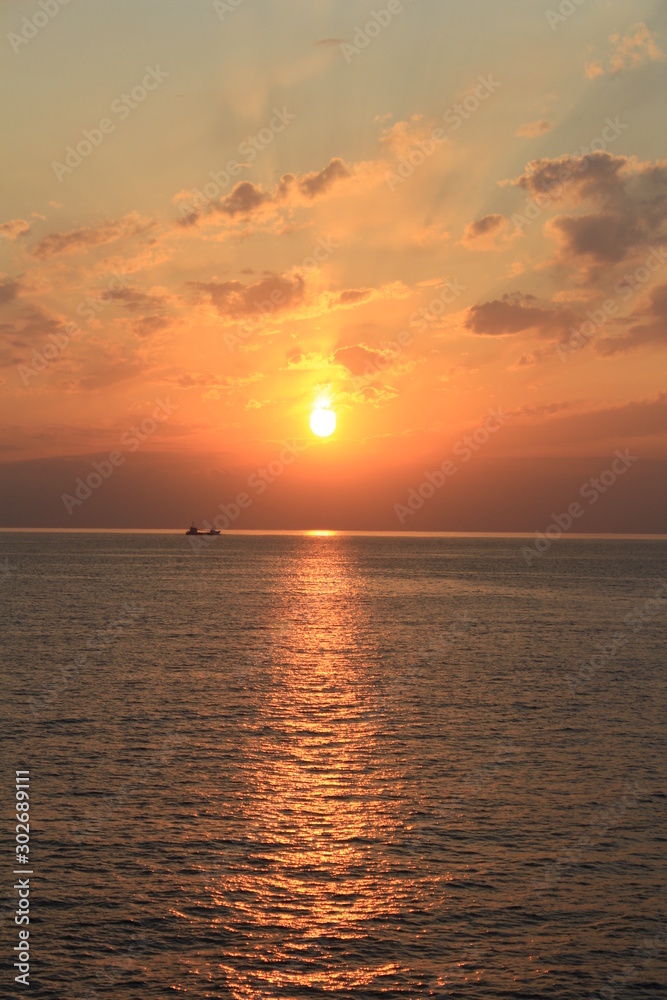 西伊豆 沢田公園からの夕陽 西伊豆 沢田公園からの夕陽