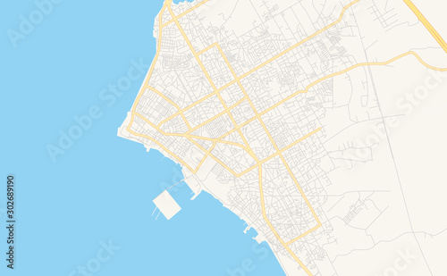 Printable street map of Cabimas, Venezuela