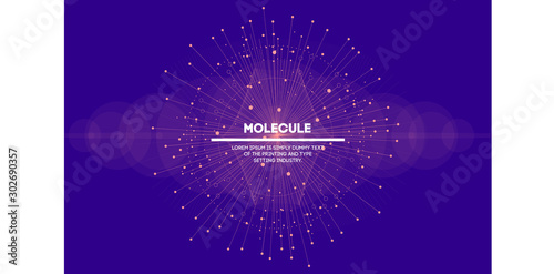 Molecule star. Innovations molecular systems intuitive thinking and development technologies in automatics cyborg systems and chemical industry. Future technologies geometry style.