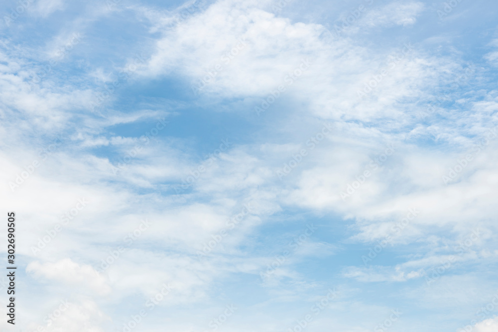 Blue sky with natural white clouds landscape.- Image