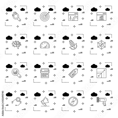 Set Of Universal 16 Icons