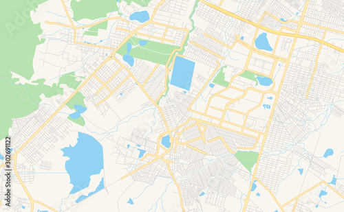 Printable street map of Maracanau  Brazil