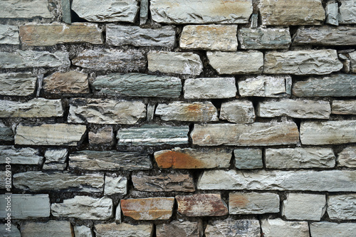 Gray stone brick wall Texture Background 