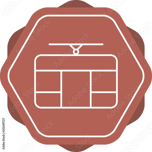 Beautiful Chairlift Line Vector Icon