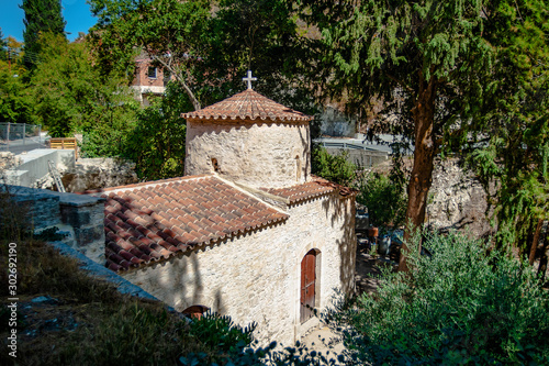 The monastery in Omodos arose in the first centuries of the Christian era. Here is kept a particle of the Cross-of the Lord. The modern architectural ensemble has been preserved since the 17th century