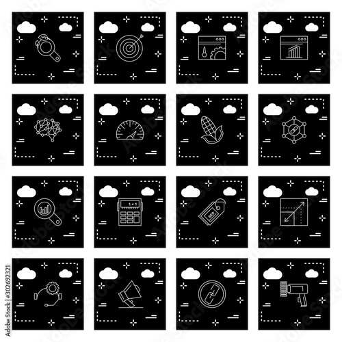 Set Of Universal 16 Icons