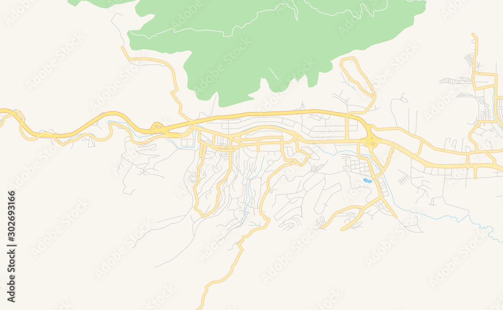 Printable street map of Guarenas, Venezuela