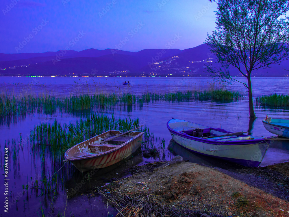 boat on the lake