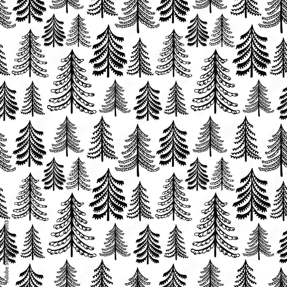 Obraz premium Tree seamless pattern
