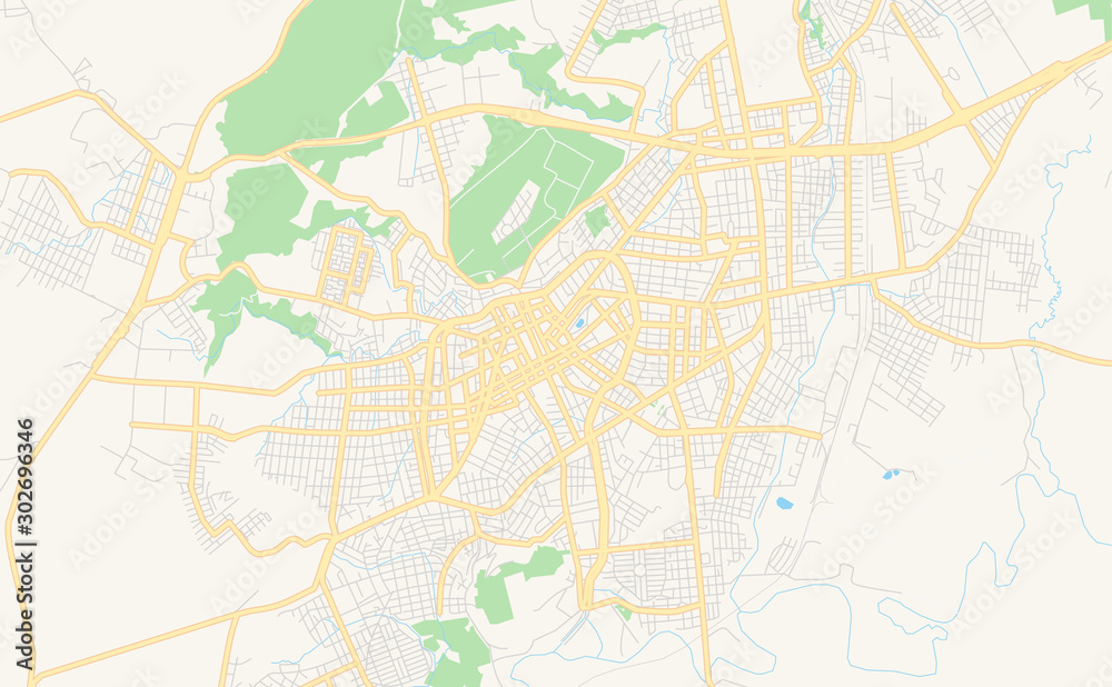 Printable street map of Lages, Brazil