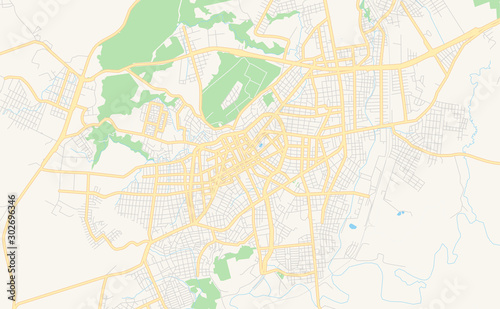 Printable street map of Lages  Brazil