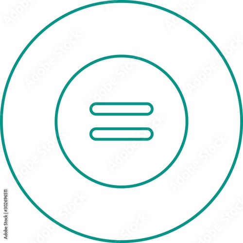 Beautiful Equal to Symbol Line Vector Icon