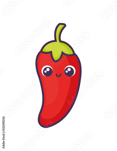 peppers mexican in white background
