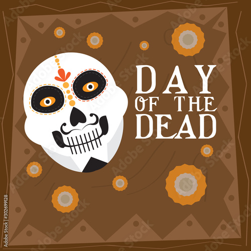 Dia de los muertos poster - Vector illustration