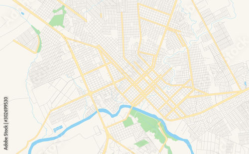 Printable street map of Rondonopolis  Brazil