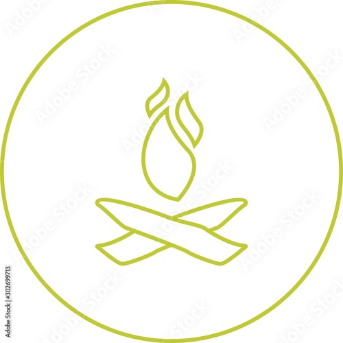 Beautiful Fire Line Vector Icon