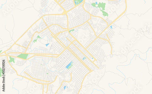 Printable street map of Guarapuava  Brazil