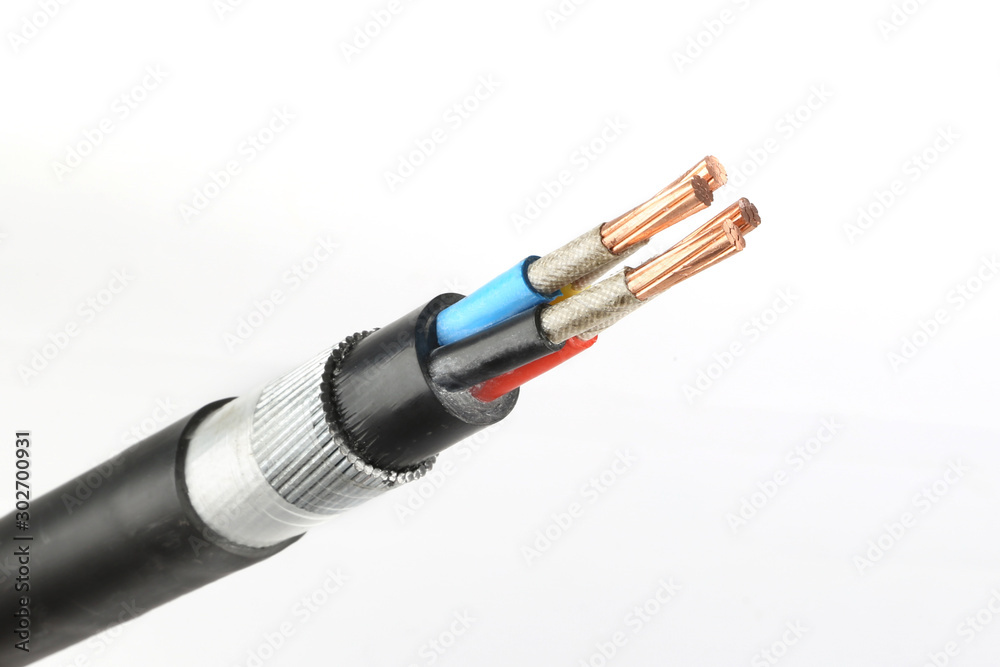 Naklejka premium cables wires power electric