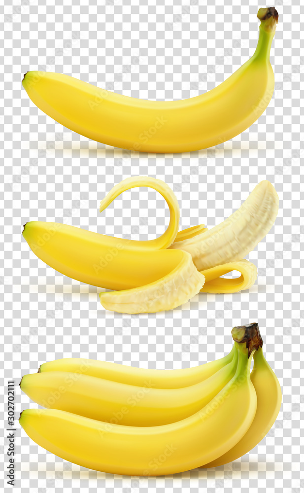 Bananes vectorielles 5 - obrazy, fototapety, plakaty 