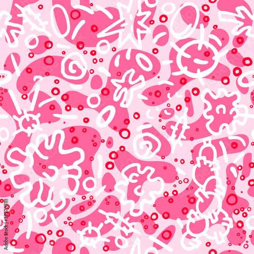 Eczema seamless pattern. Bacteria. Art background