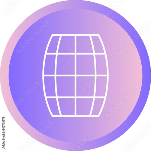 Beautiful Barrel Line Vector Icon