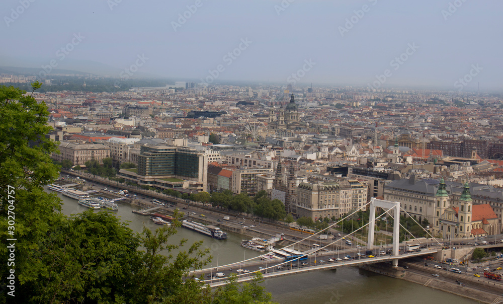 Cityscape in Budapest. View from above.	