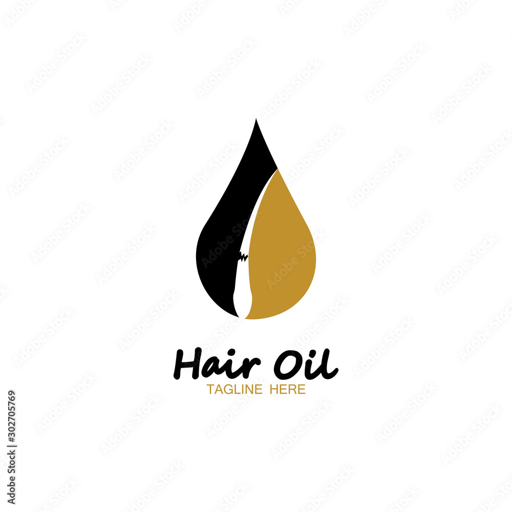 hair oil essential logo with drop oil and hair logo symbol-vector hair oil essential logo with drop oil and hair logo symbol-vector