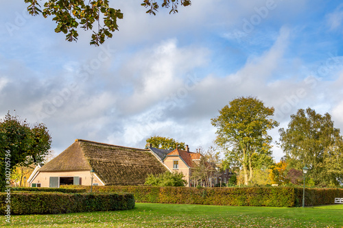 Traditional Dutch farm house in Windeshiem near Zwolle, Overijssel in the Netherlands photo