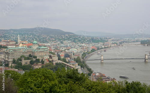 Cityscape in Budapest. View from above. 