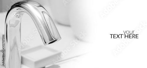Obraz na płótnie Water tap with the copy space