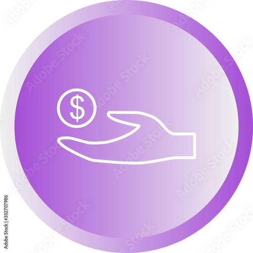 Beautiful Charity Line Vector Icon photo