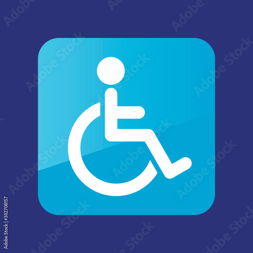 Wheelchair flat icon. Medical vector