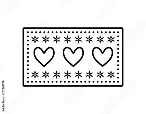 mexican decorative wreath on white background