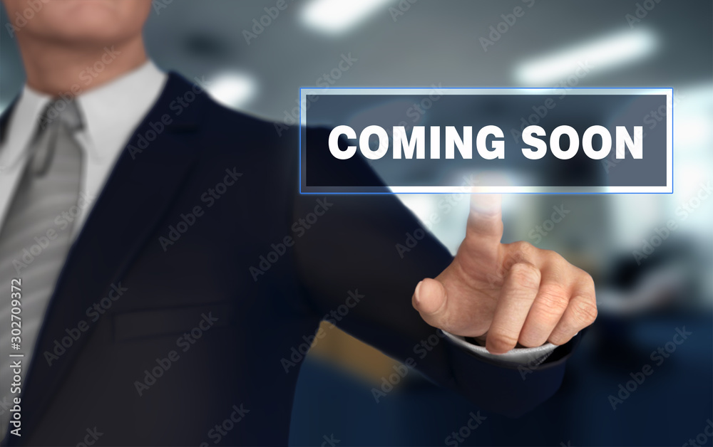 coming soon pushing concept 3d illustration coming soon pushing concept 3d illustration