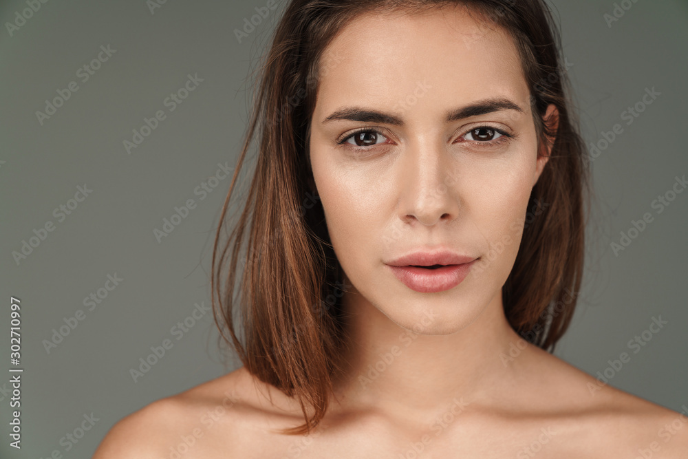 Beauty portrait of an attractive young topless woman Beauty portrait of an attractive young topless woman