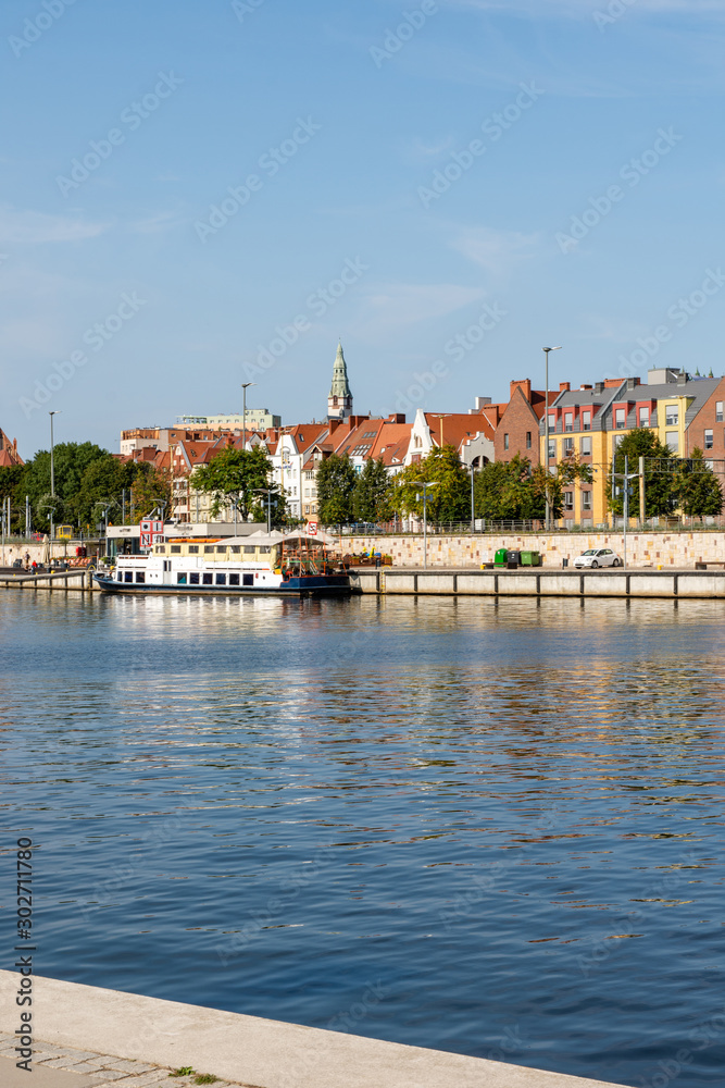 View of the city of Szczecin and the Oder River.
