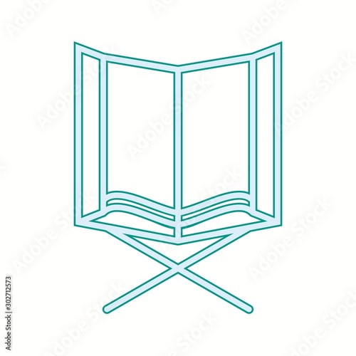 Beautiful Holy Quran Line Vector Icon