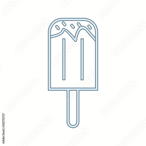 Beautiful Ice lolly Line Vector Icon