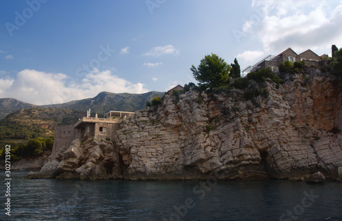 The coast of Montenegro. St. Stephen's Island.