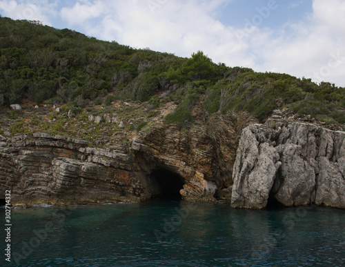 Rock cave on the mediterranean coast