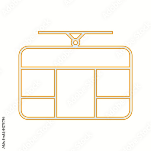 Beautiful Chairlift Line Vector Icon