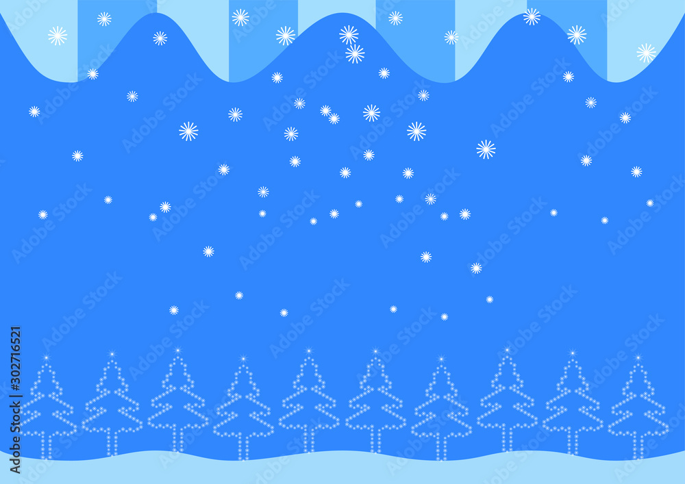 Blue theme christmas tree create from dot design with snow background,illustrator picture. Blue theme christmas tree create from dot design with snow background,illustrator picture.