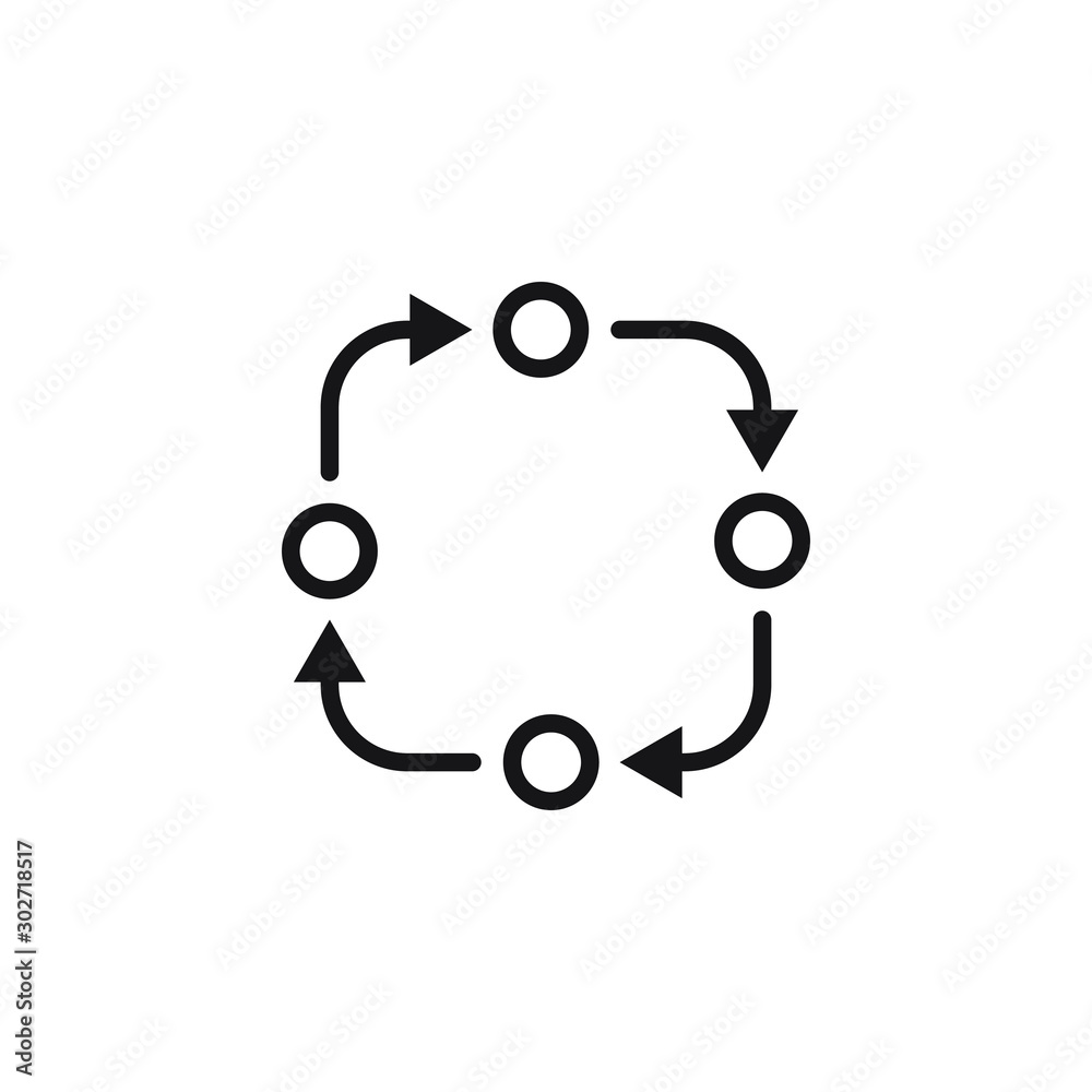 Methodology icon design, strategy symbol isolated on white background ...