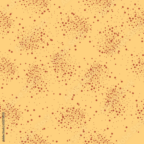 Seamless Background with splashes of dots. Repeating Background